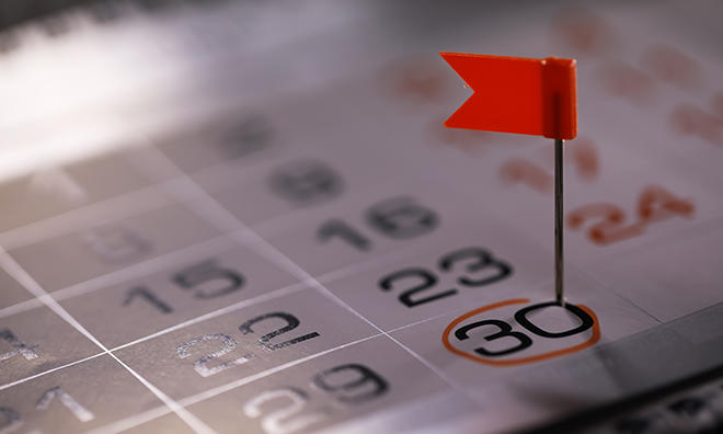 Calendrier pour établir la fréquence idéale pour le nettoyage des conduits de ventilation.